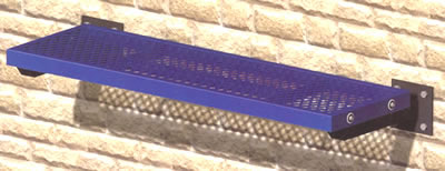 wall mount mesh flat bench