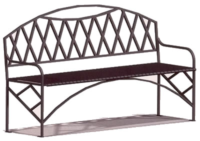 steel novak benches with back