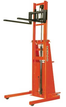 Manual Straddle Stacker with Powred Lift
