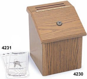 wood suggestion box