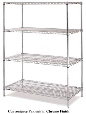 complete pre-packed super erecta shelving