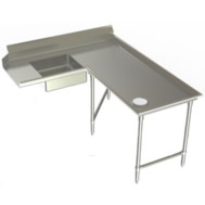 stainless steel right hand dishtables