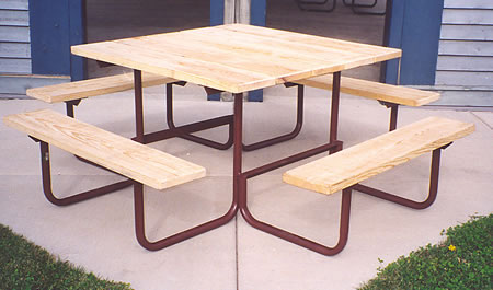 square picnic tables