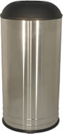 stainless steel trash receptacles