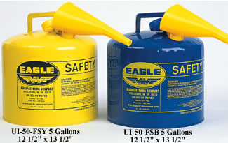 type I safety cans with funnel