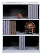 gray bookcases