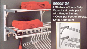 coat hanger with 2 shelves