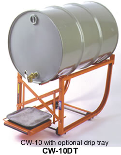 drum cradle with drip tray