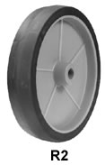 polyolefin center moldon rubber wheel