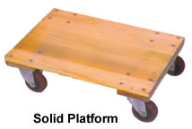 wooden dollies solid platform